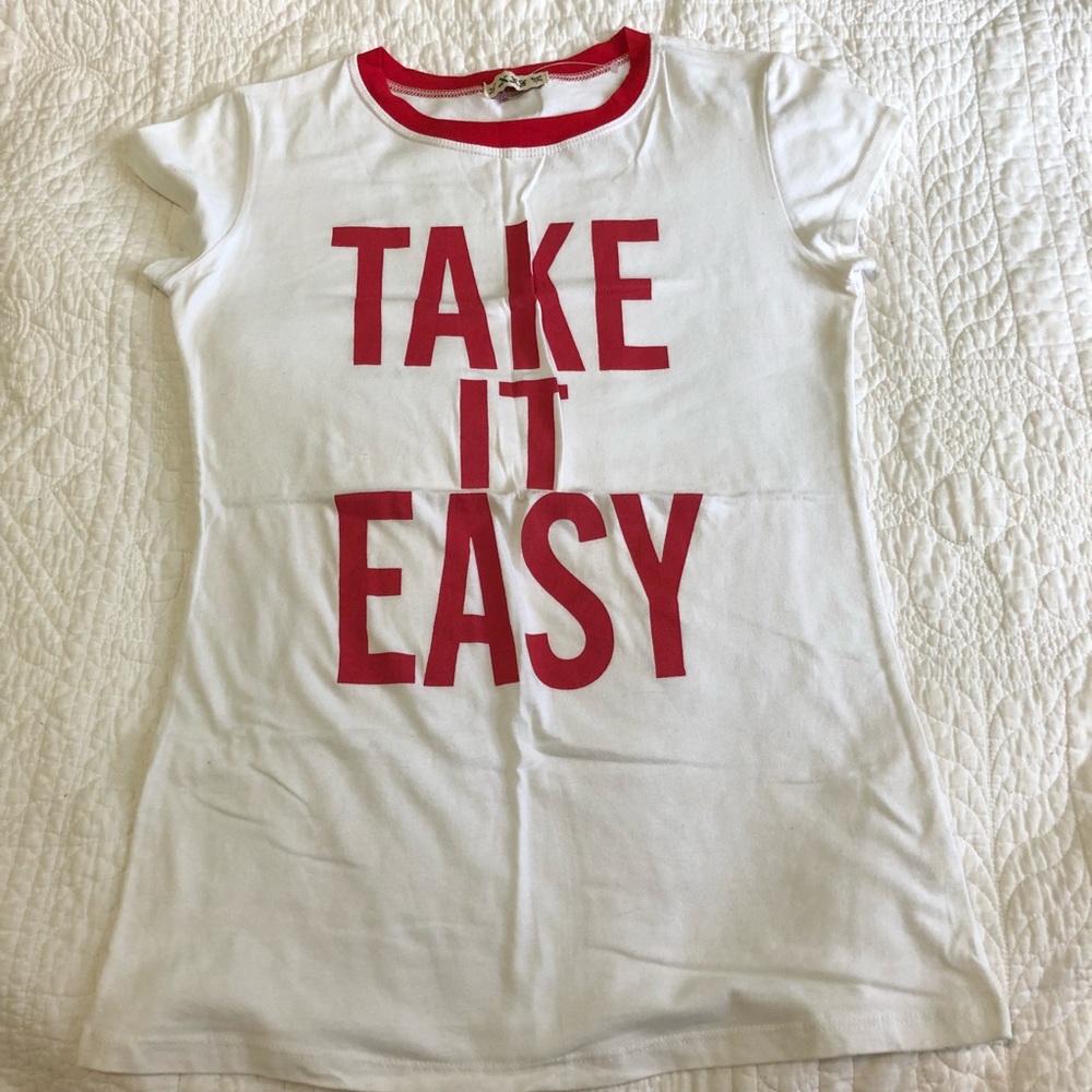 Take it Easy fitted tee NWOT